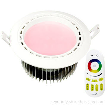 12W Smart 2.4G RGBW White LED Downlight, Wi-Fi Controller RF Remote Control